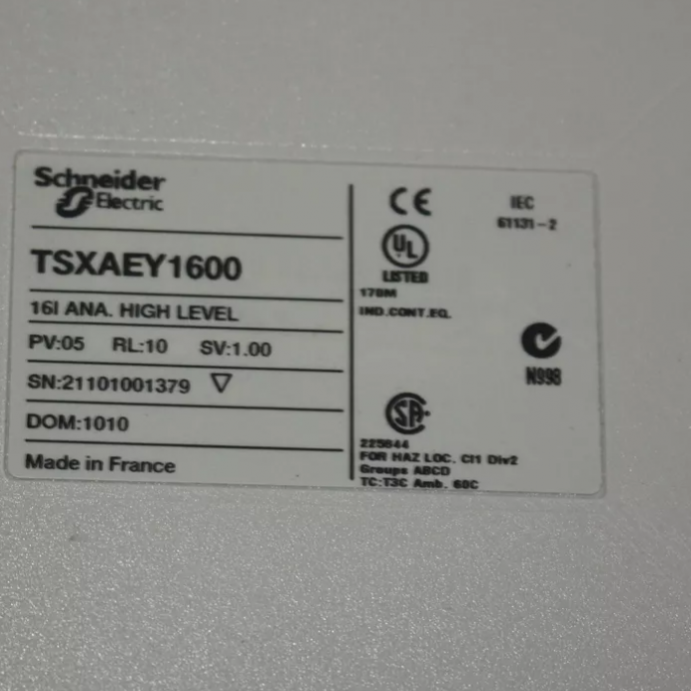 TSXAEY1600 Analog input module Schneider