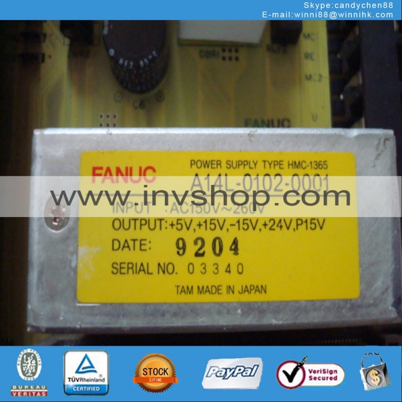 00KP2 Fanuc A14L-0102-0001 type HMC-1365 Input:AC150V~260V Power Supply 60 days warranty