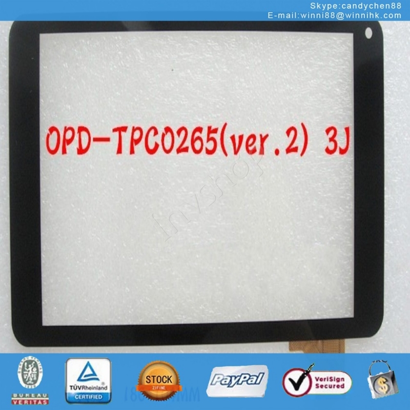 opd-tpc0265 (ver. 2) 3j neuen digitizer glas schwarzen touchscreen