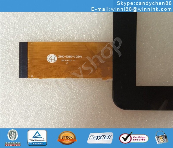 neue zhc-d80-129a touchscreen glas digitizer