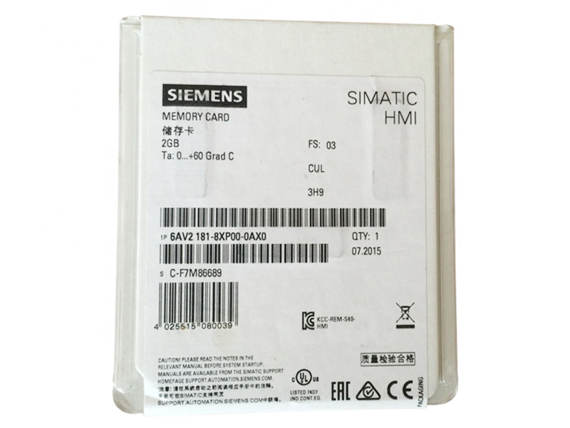 6AV2181-8XP00-0AX0 SIMATIC HMI SD memory card