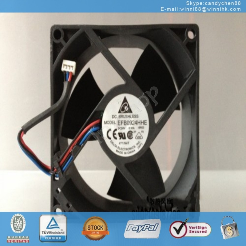 Delta EFB0924HHE-BR00 Fan 24V 0.30A 92*92*38mm 3pin