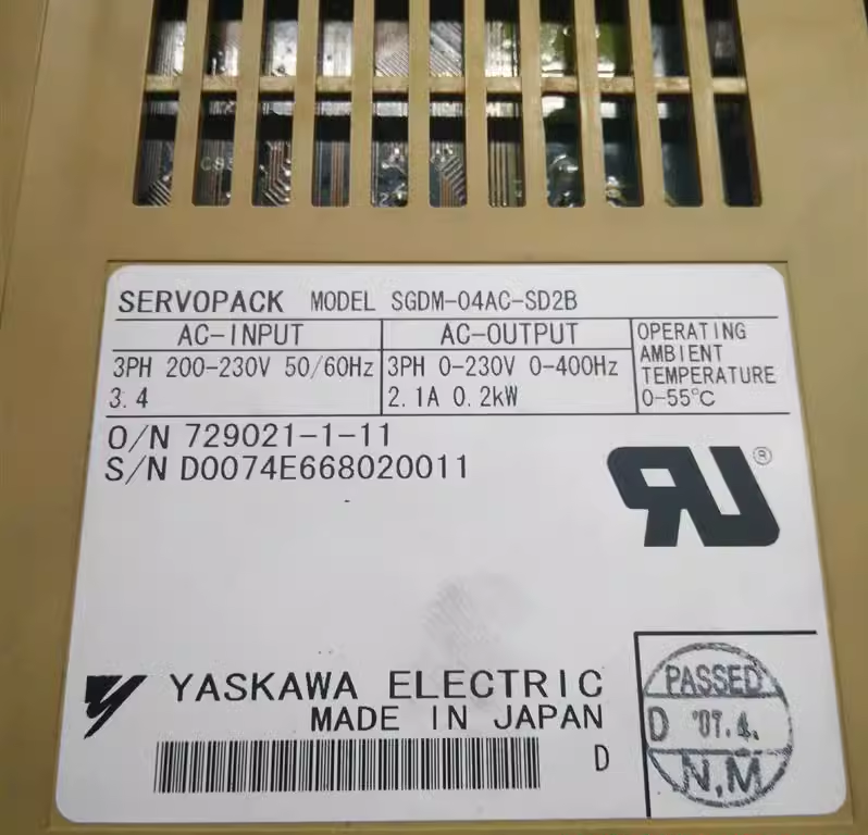 sgdm-04ac-sd2b servoantrieb yaskawa verwendet