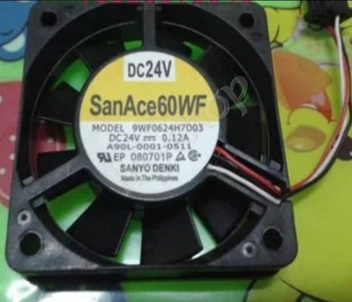 neue Sanyo 9WF0624H7D03 Fan A90L-0001-0511 60 * 60 * 15mm 24V 0.12A 3pin