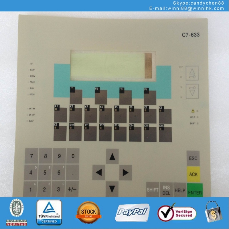 Membrane Keypad for C7-633 6ES7633-2BF01-0AE3 6ES7 633-2BF01-0AE3