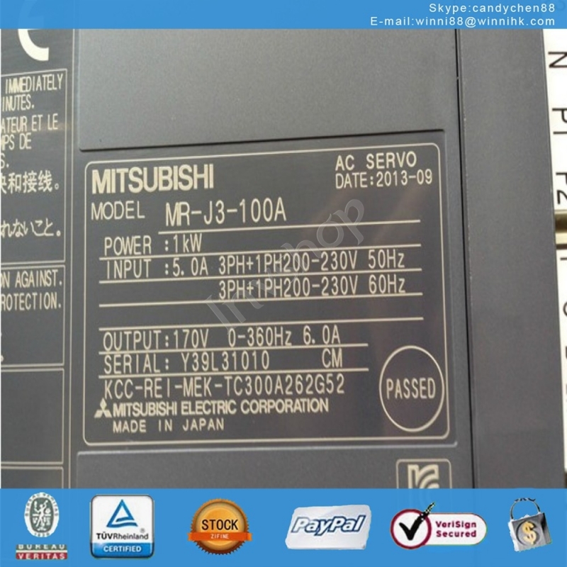 for Mitsubishi Servo MR-J3-100A Used Drive 60 days warranty