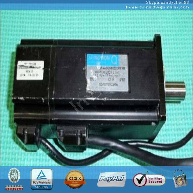 for Sanyo Q1AA06040DXP42M 400w servo motor 60 days warranty