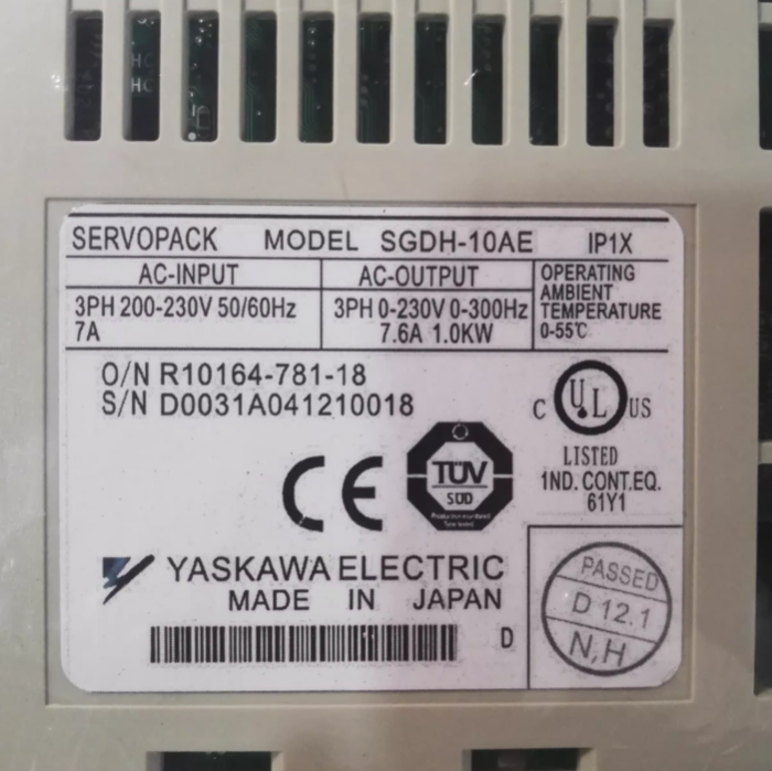 Yaskawa servo drive SGDH-10AE