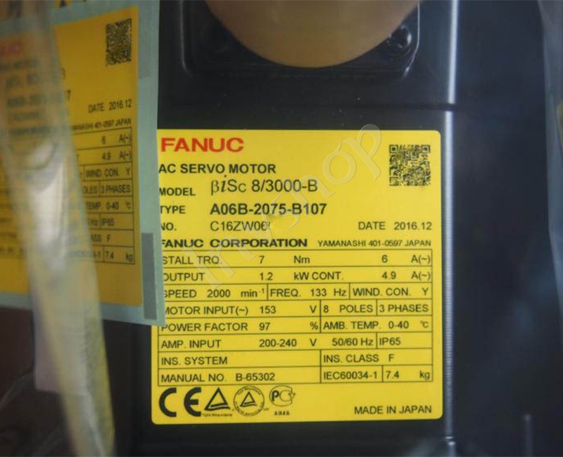 A06B-2075-B107 Fanuc AC Servo motor