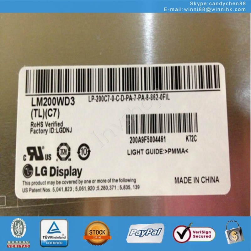 original LCD WholesaleNew LM200WD3-TLC9 20.0