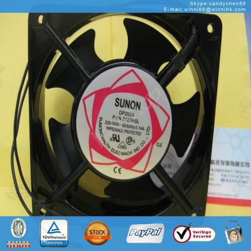 DP200A P/N 2123HSL SUNO Fan 120*120*38mm 220V 0.14A 2pin