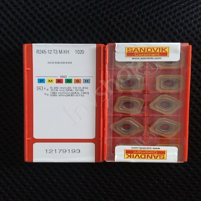 10pcs / box sandvik r245-12t3m-kh neue 1020 carbide einfÃ¼gen