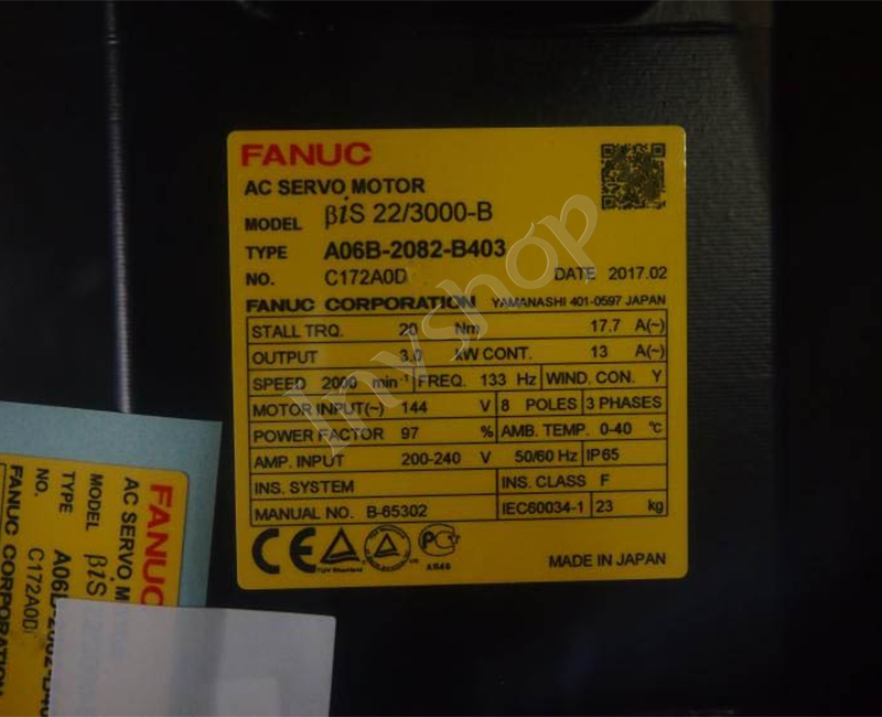 A06B-2082-B403 Fanuc-Servomotor