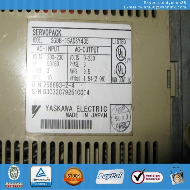 Used SGDB-15ADSY435 server for Yaskawa 60 days warranty
