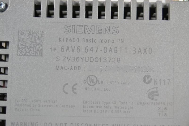 6AV6647-0AB11-3AX0 Siemens HMI Touch-screen