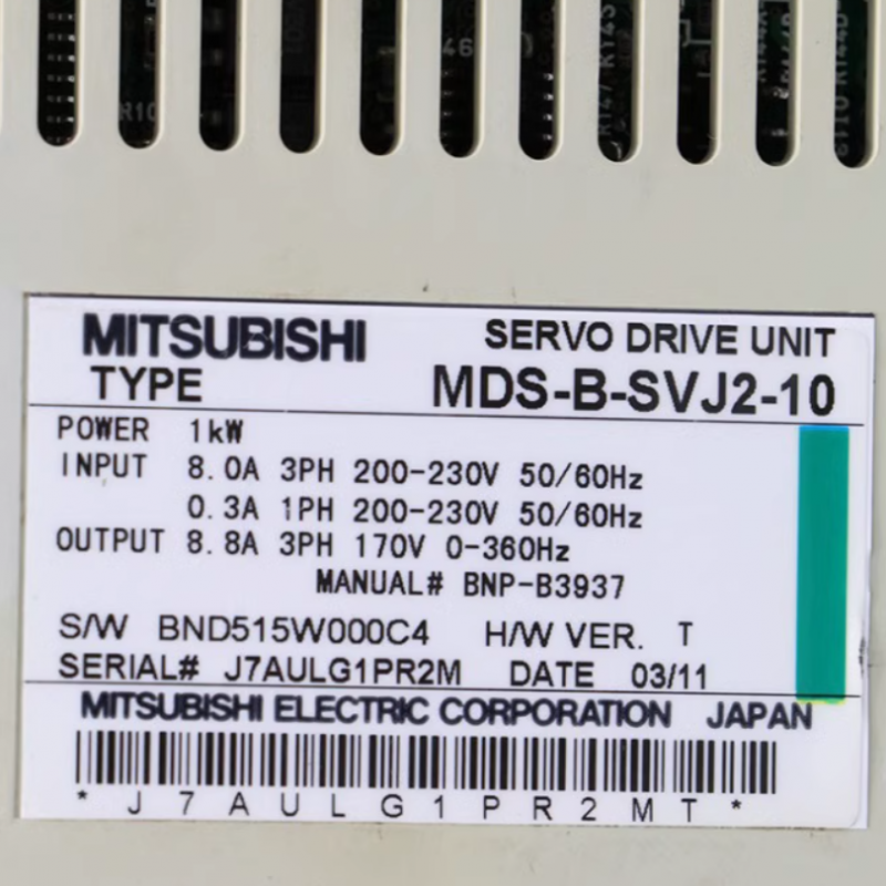 MDS-B-SVJ2-10 Mitsubishi servo driver USED