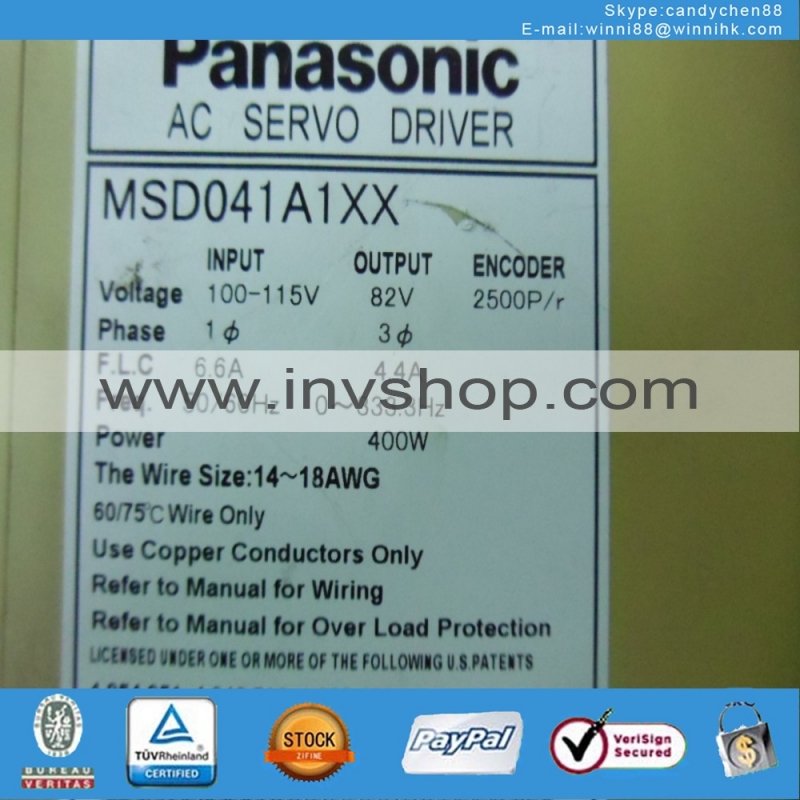MSD041A1XX Panasonic servo drives