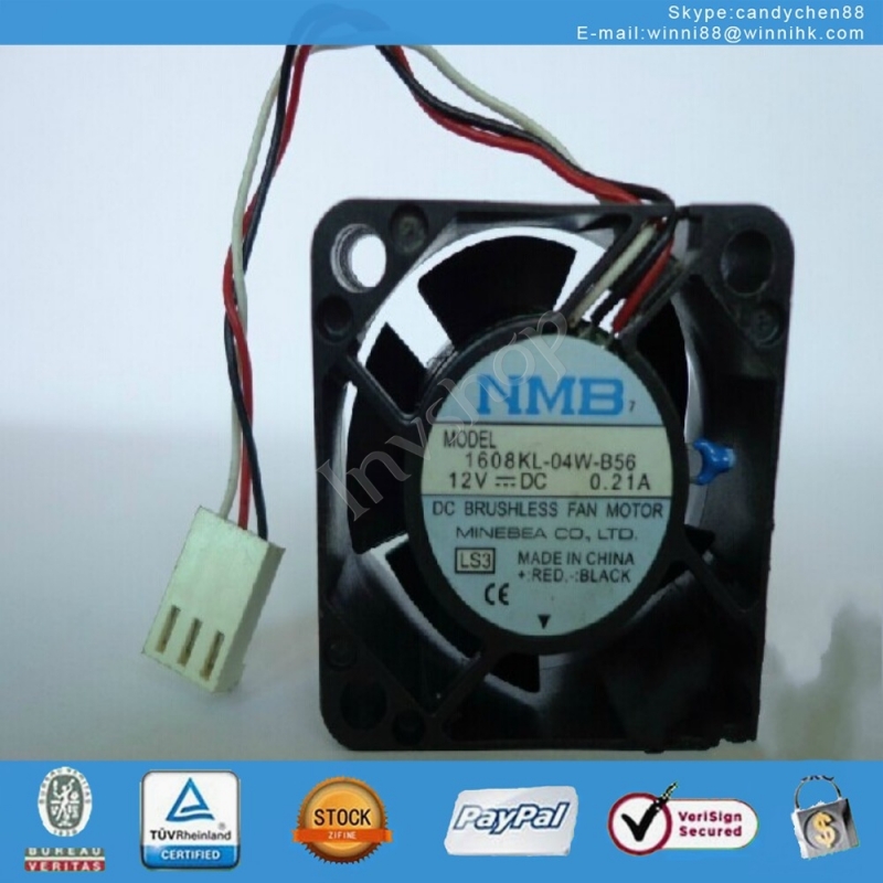 nmb 1608kl - 04w - b56 fan 40 * 40 * 20 0.21a 3pin 12v