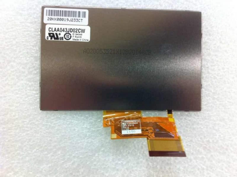 CLAA043JD02CW 4.3 inch 40PIN High brightness Industrial LCD Displays Contrast Ratio 500 : 1