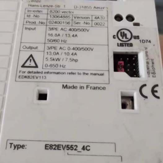 LENZE 5.5KW inverter E82EV552_4C