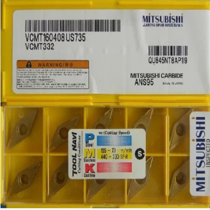 carbide einfÃ¼gen in kasten mitsubishi vcmt160408 us735 vcmt332 neue 10pcs / box