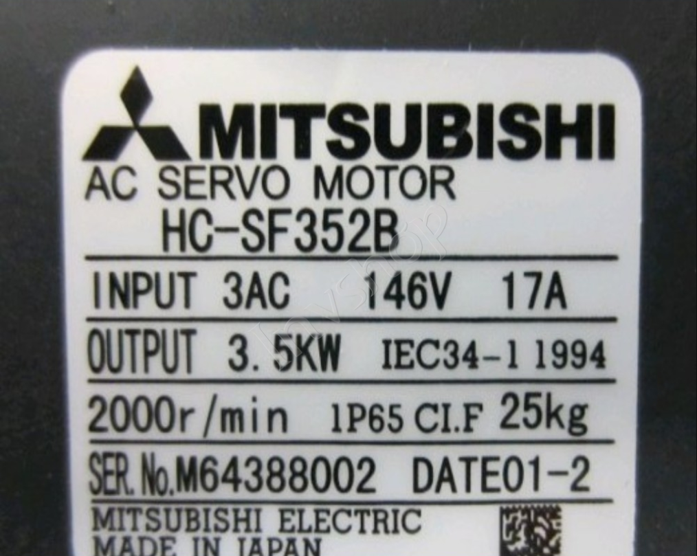 for Mitsubishi Used HC-SF352B servo motor 3.5KW 60 days warranty