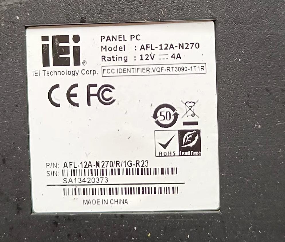 IEI-AFL-12A-N270 iEi Industrial Tablet