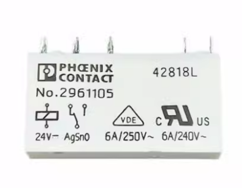 No.2961105 24Vdc 1 PDT 6A PHCENIX relay