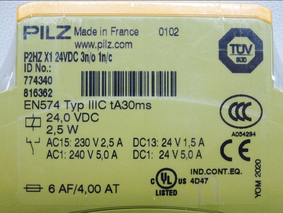 774340 PNOZ X1 X2 X2.1 X5 X7 PZE X4 X4P New original PILZ safety relay