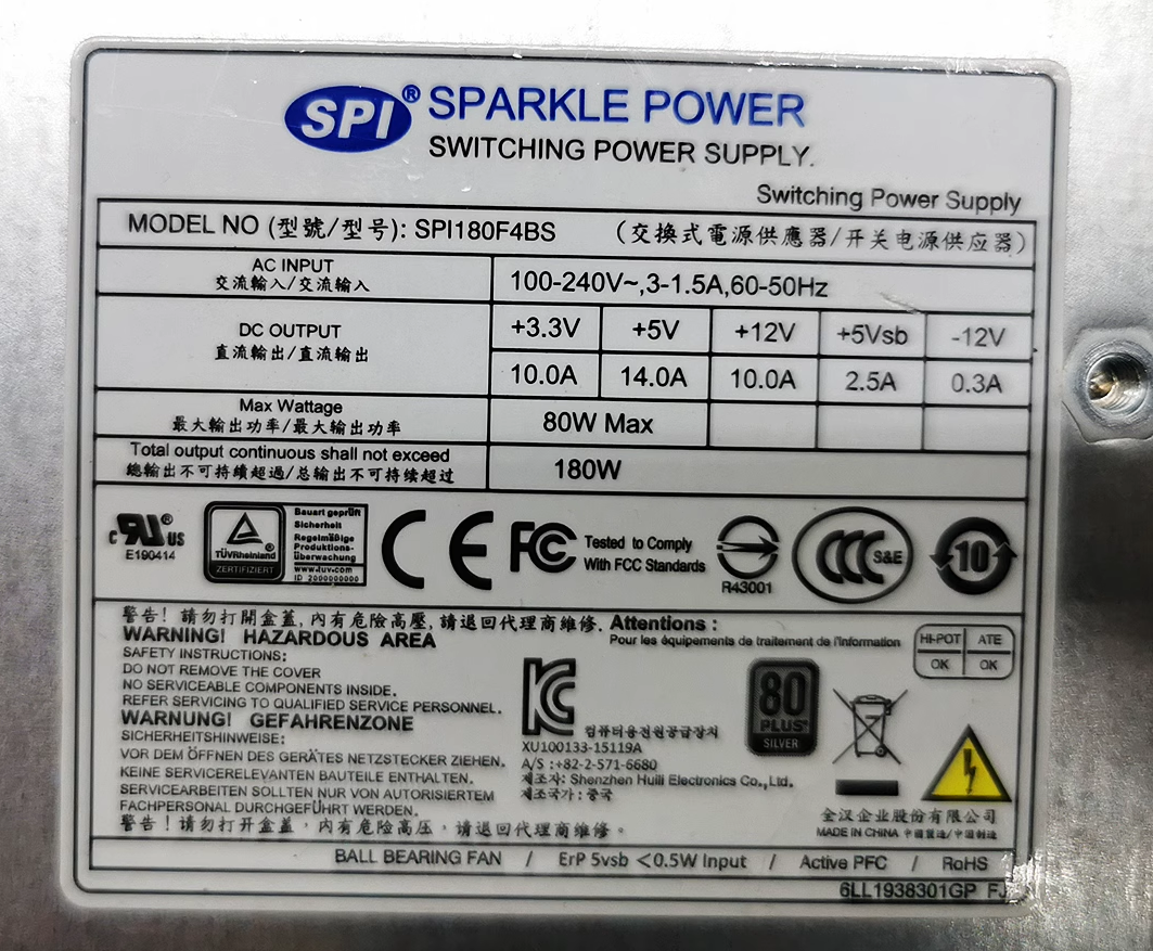 SPI180F4BS Switching power supply