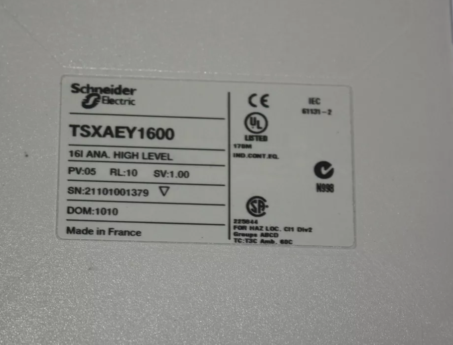 TSXAEY1600 Analog input module Schneider