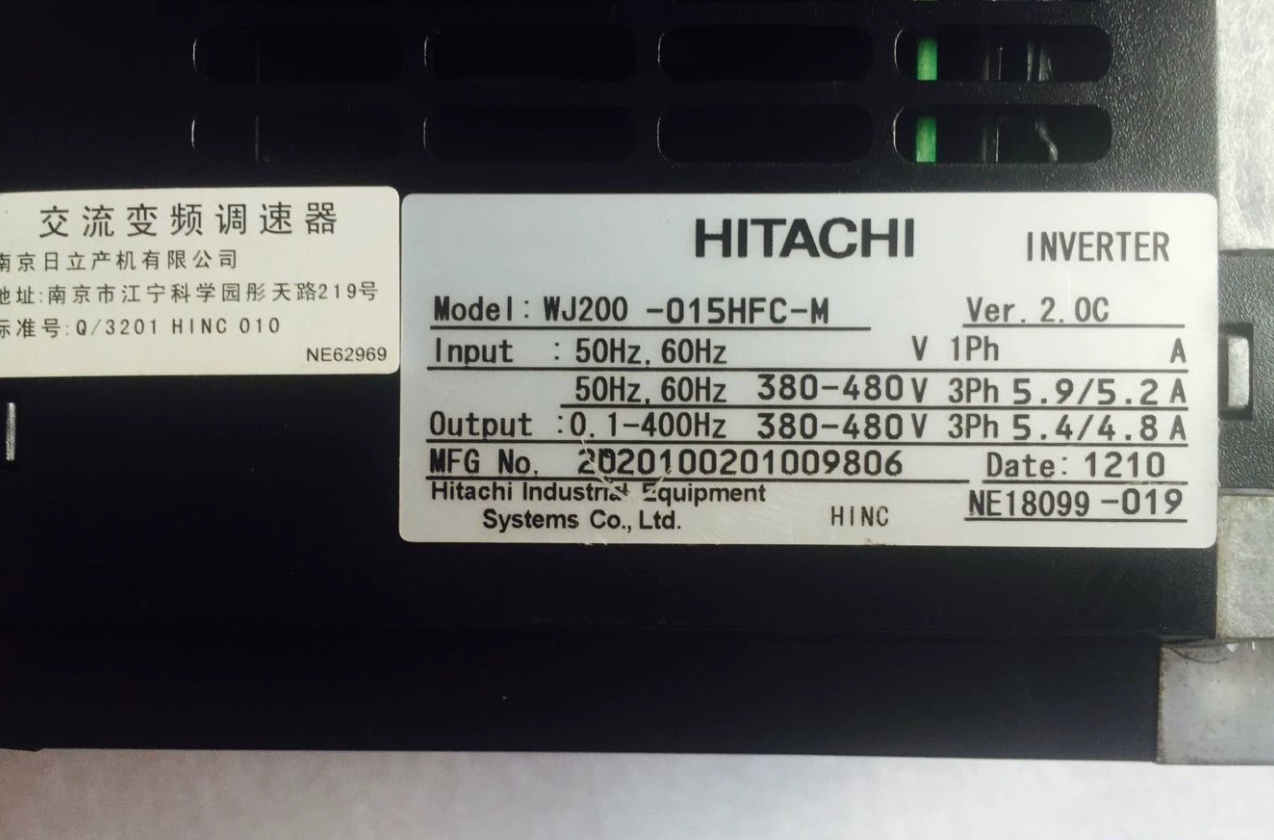 WJ200-015HFC-M Ac frequency conversion governor