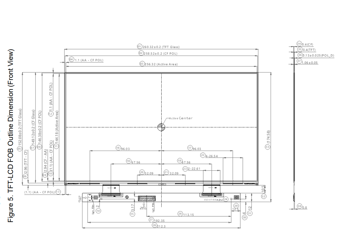 QV116FHB-N81-3D37 BOE 11.6inch 1920*1080 LCD DISPLAY