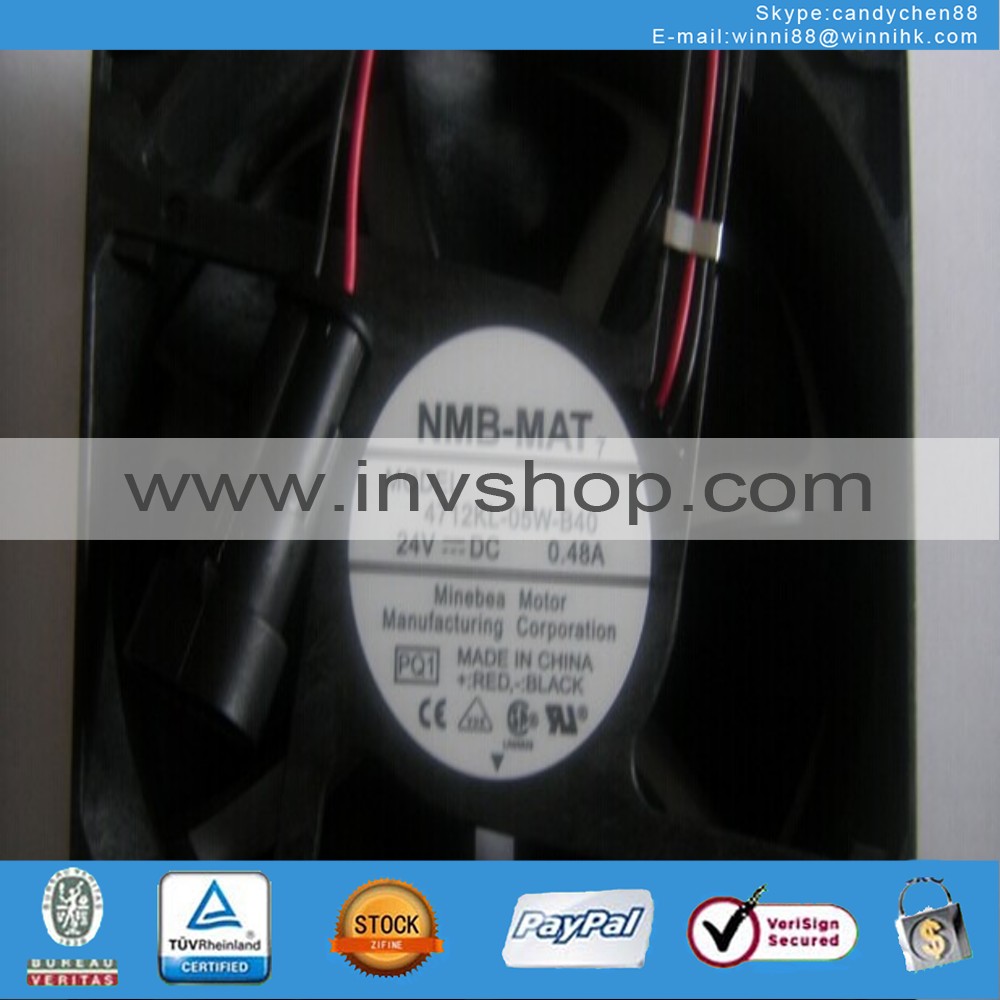 new NMB 4712KL-05W-B40 fan PQ1 24V 0.48A for ABB ACS800