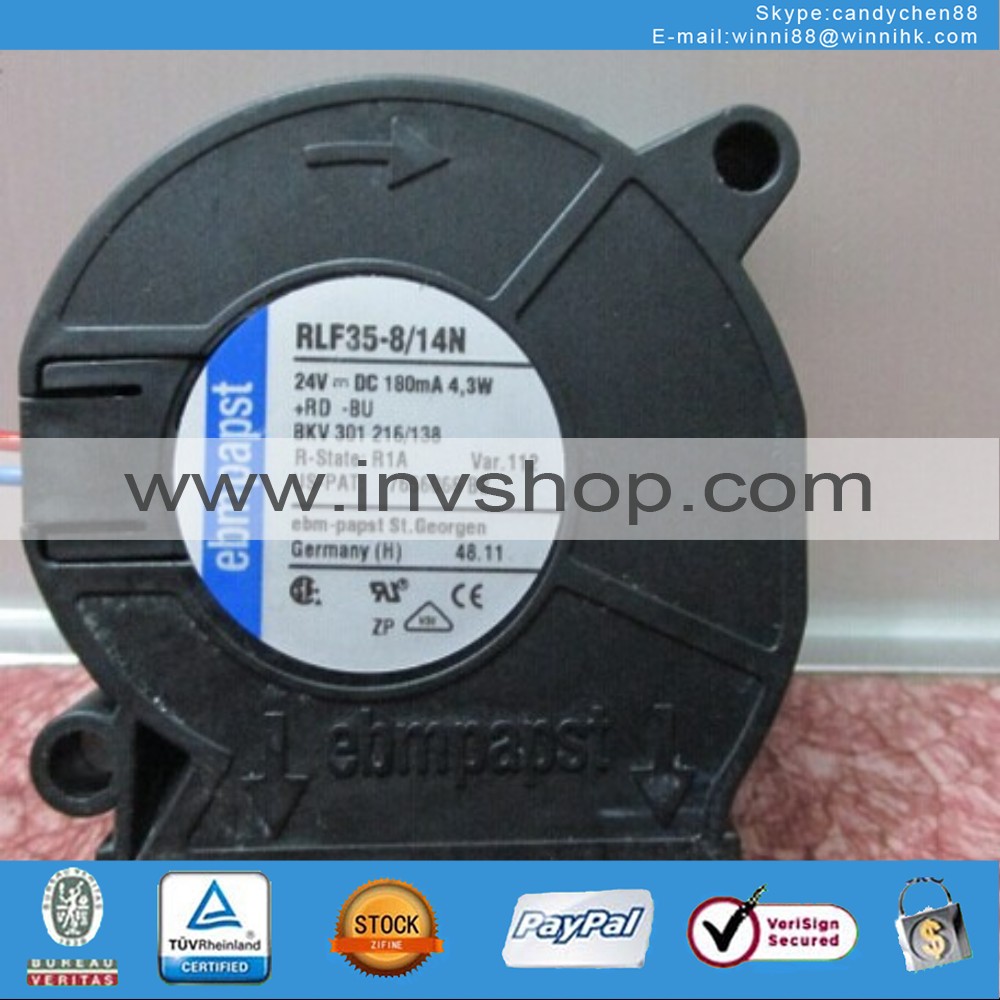 new Ebmpapst RLF35-8/14N fan 24V 180MA 4.3W 2pin