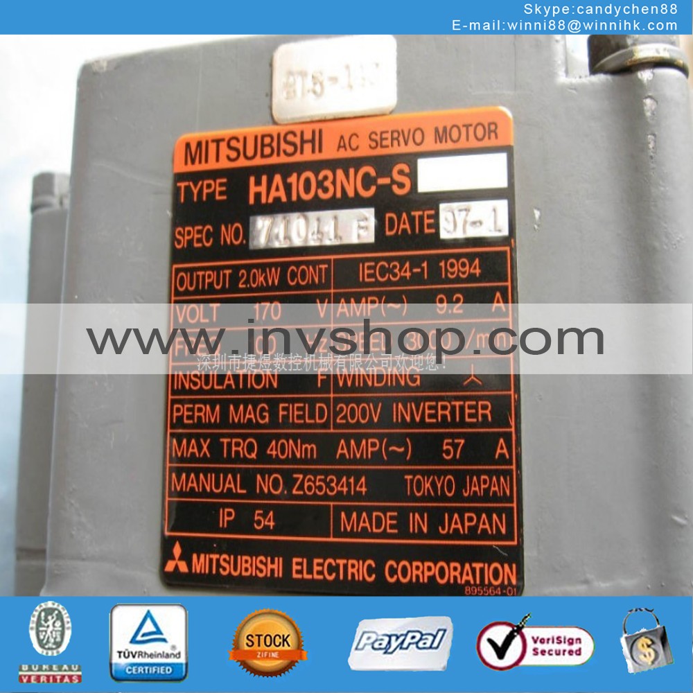 NEW Mitsubishi HA103NC-S PLC AC Servo Motor