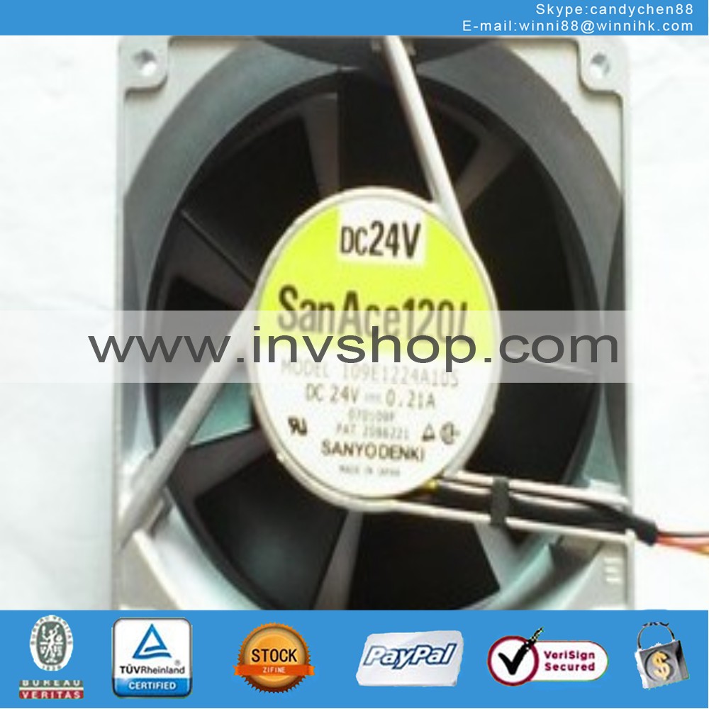 new Sanyo 109E1224A105 fan DC24V 0.37A 120*120*38mm 3pin