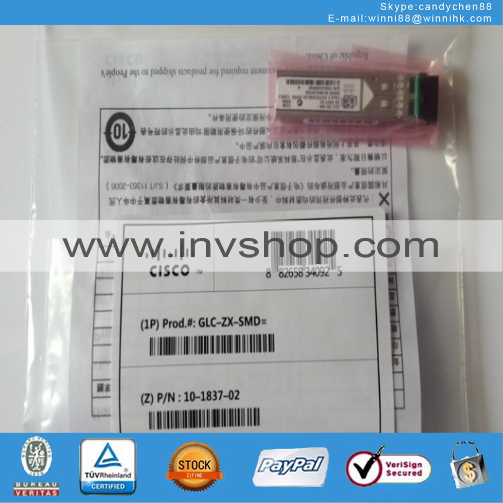 m00o FREE SHIPPING NEW Cisco GLC-ZX-SMD sealed SFP 1550NM 80km Module 60 days warranty