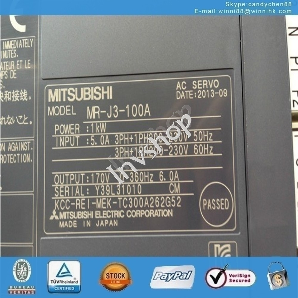 for Mitsubishi Servo MR-J3-100A Used Drive 60 days warranty