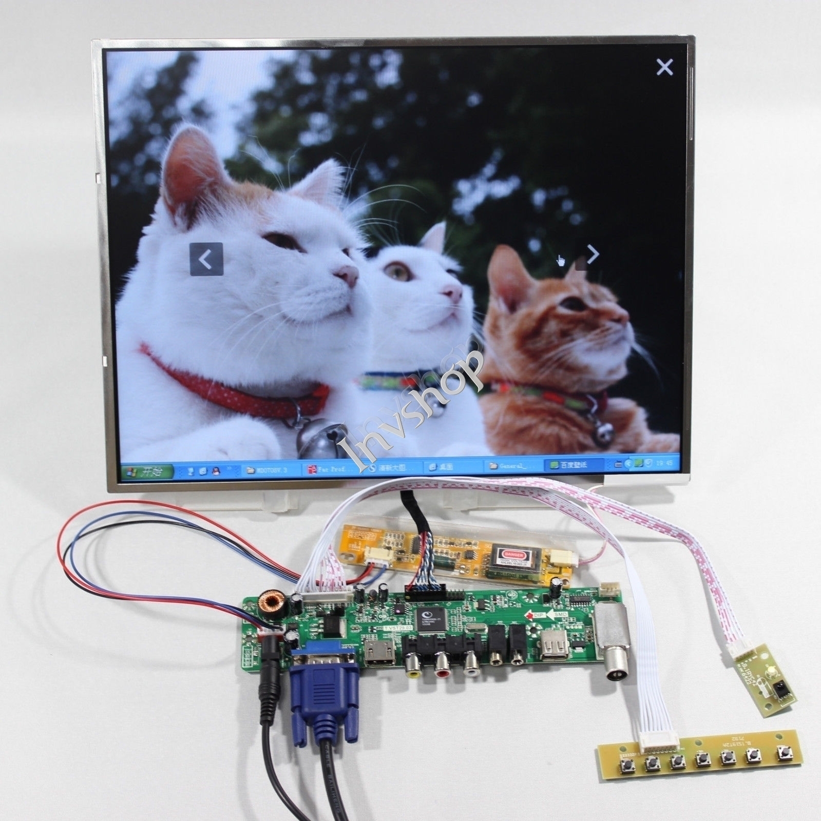 Good Quality for LTN141XF LCD Panel 14.1inch 1024x768+LVDS Cable+Inverter Board +Keyboard with Wire