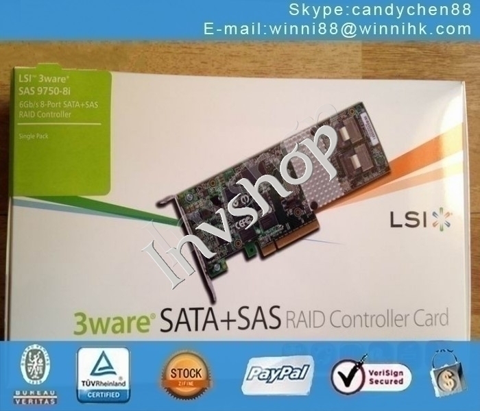 PCI-Express OOP90 LSI Logic Controller Card 3ware SAS 9750-8i New 8Port 6Gb/s