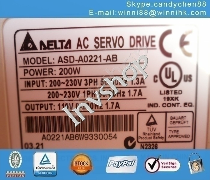 Delta ASD-A0221-AB USED servo drive