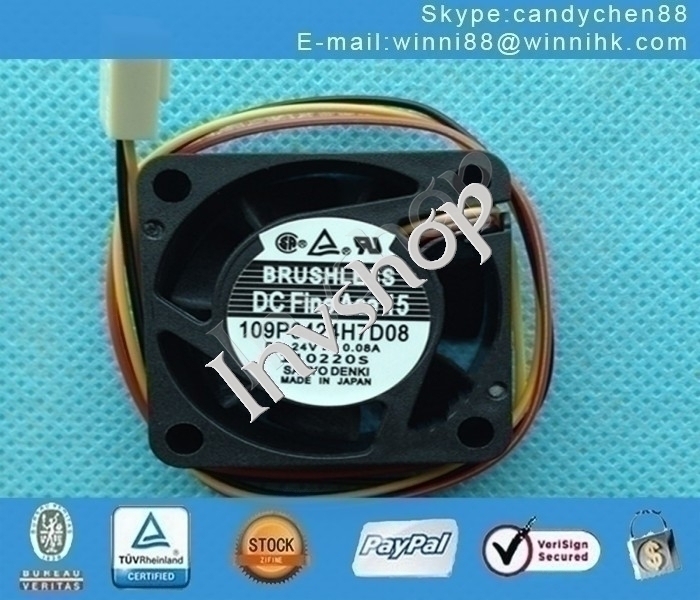 3Pin 00KP2 For SANYO 109P0424H7D08 NEW fan 24V 0.08A 40*40*15MM Original