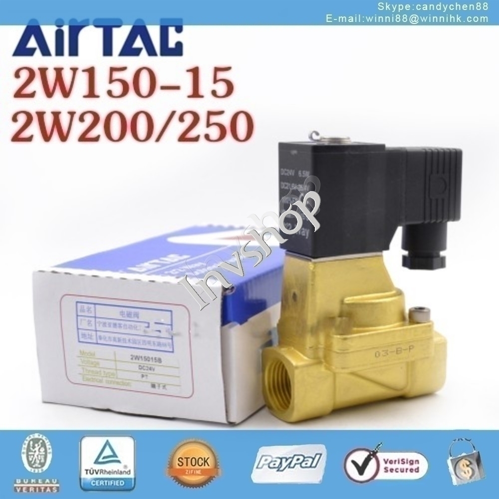 2W150-15 DC24 Solenoid Valve New Original AirTAC 60 days warranty