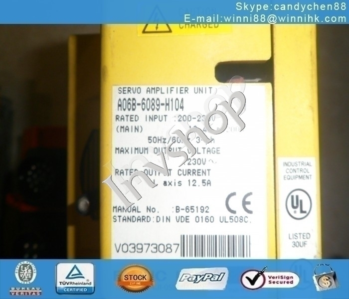 tested 1PC GE FAUNC A06B-6089-H104 Used Servo drive