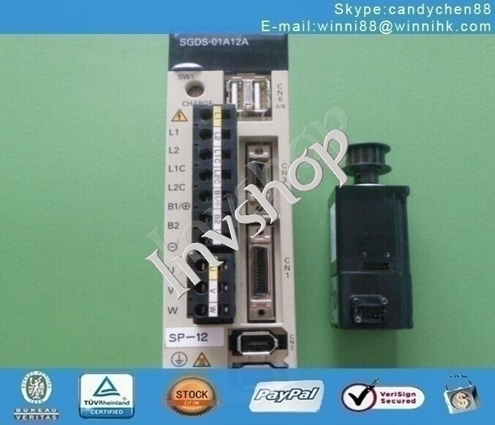 set drive; Yaskawa SGDS-01A12A + SGMAS-01ACA61-Y2 servo motor new