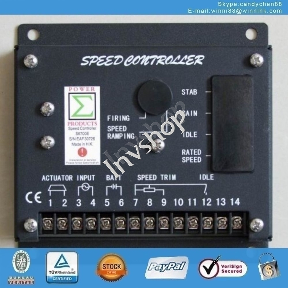 NEW S6700E Generator Speed Controller Panel AVR