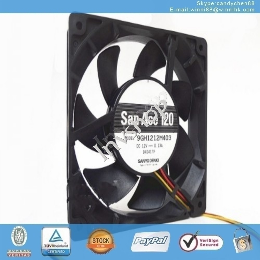 9GH1212M403 fan 12V 0.13A 12cm 120*120*25mm 3Pin--1pc