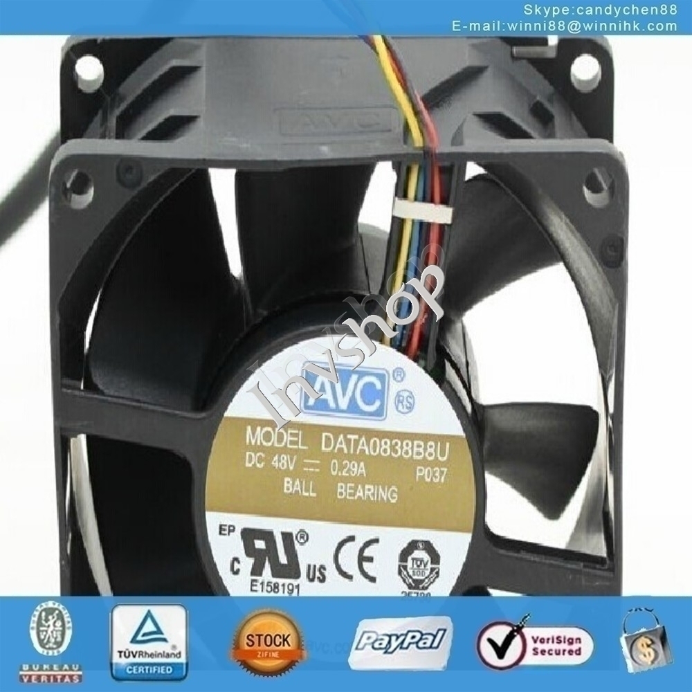 neue avc data0838b8u p001 fan dc48v 38mm 4pin 0.29a 80 * 80 *