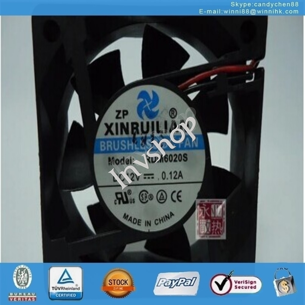 xinruilian rdm6020s fan dc12v 20mm 2pin 0.12a 60 * 60 *